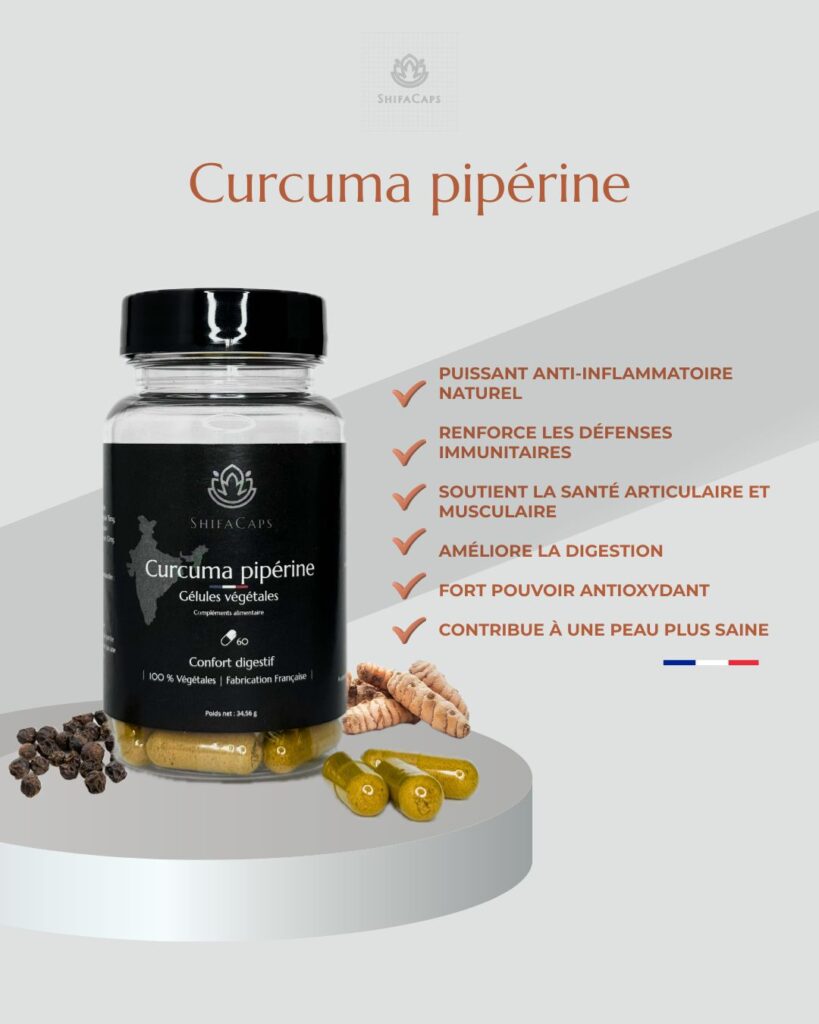 GÉLULES CURCUMA & PIPÉRINE – Anti-Inflammatoire Naturel